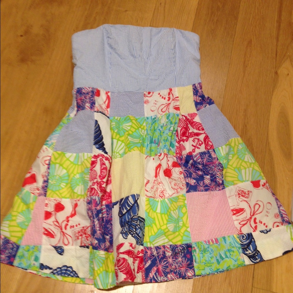 Lilly Pulitzer Madras Strapless Dress